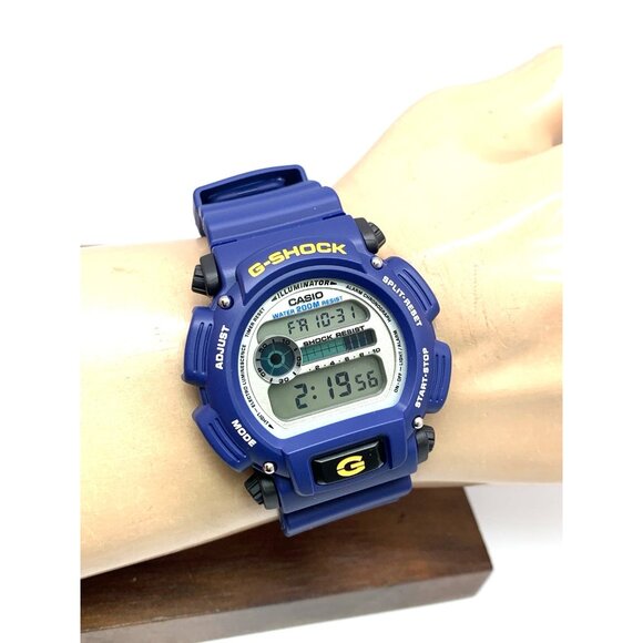 Casio Men's Watch G-Shock DW9052 Quartz Blue Resin Digital Sport 44mm 3232 - Picture 12 of 15